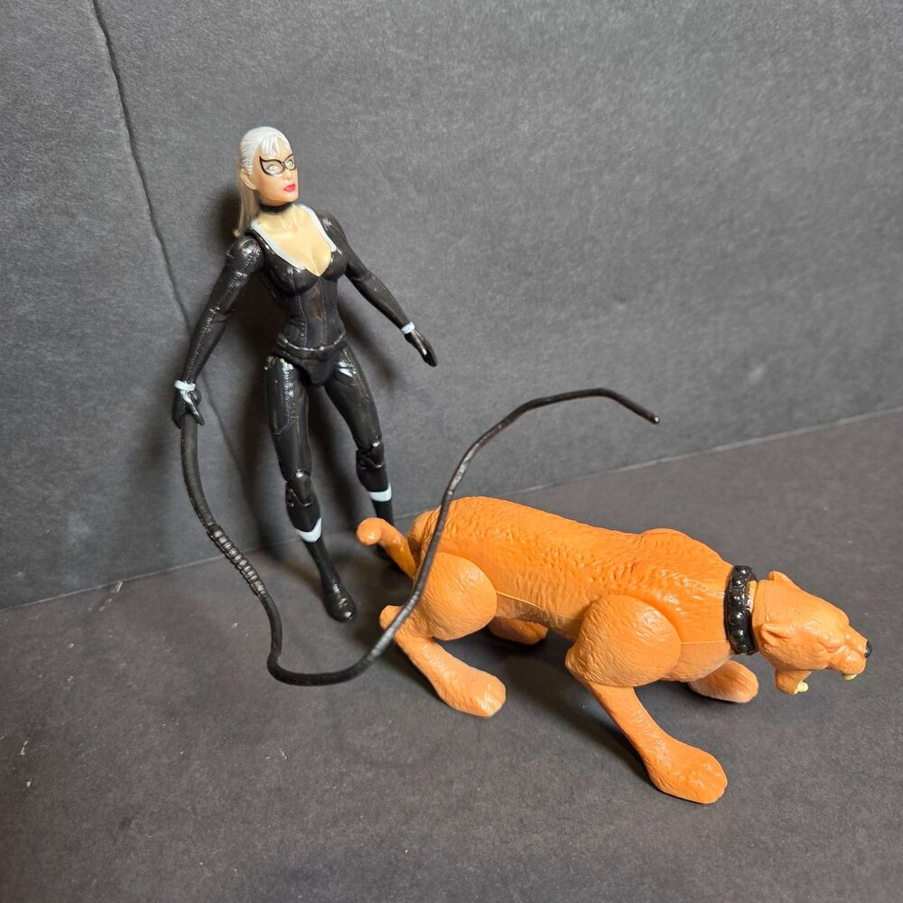 2007 Hasbro Spider-Man 3 Black Cat Leaping Cougar Attack Figure Complete